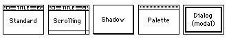 Examples of window styles.