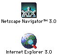 Icons for Netscape Navigator & Microsoft Internet Explorer.