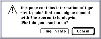 Plug-in not supported dialog box